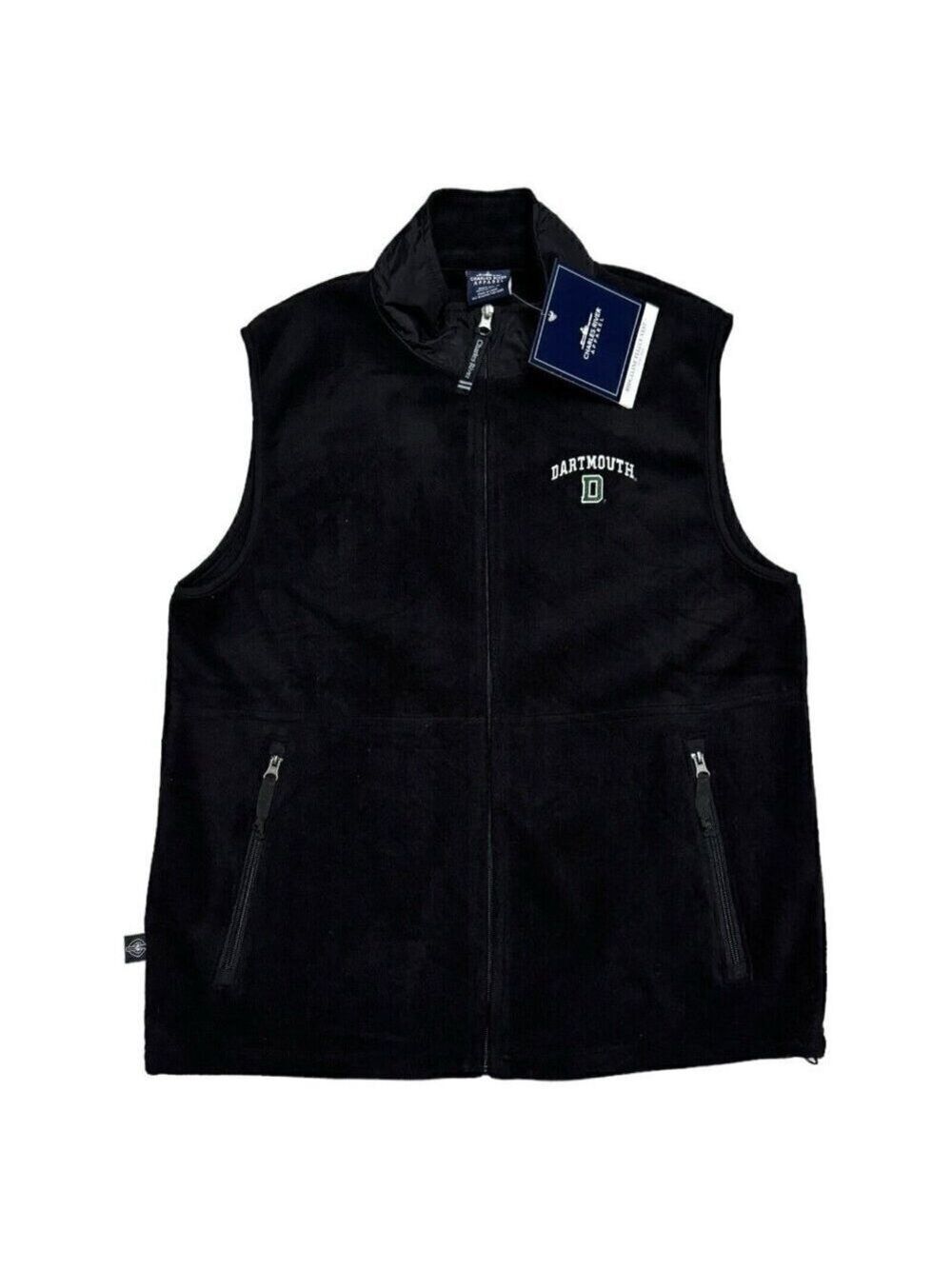 DARTMOUTH COLLEGE Fleece Ridgeline Mens Black Light University Vest Mens Small
